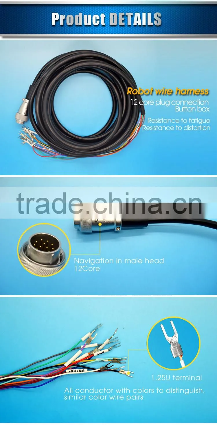 12C High Flexible control cable for robot, robot cable Flat Traveling Cable