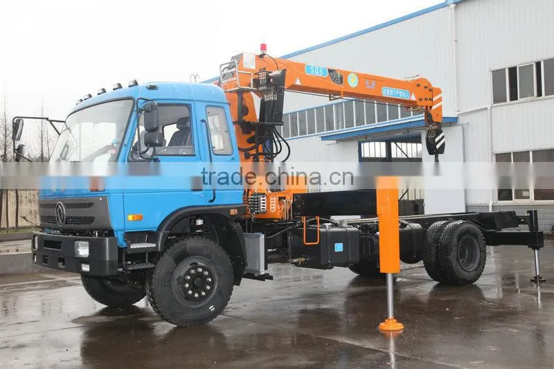 8 ton at 2.5m, truck mounted crane, SQ8S4, best Telescoping Boom Truck Mounted Crane 8 ton.