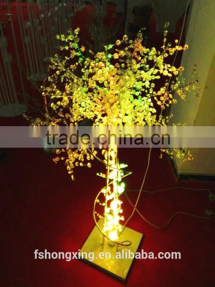 2015 new fashion wholesale crystal tree centerpieces with LED light for wedding and party decoration