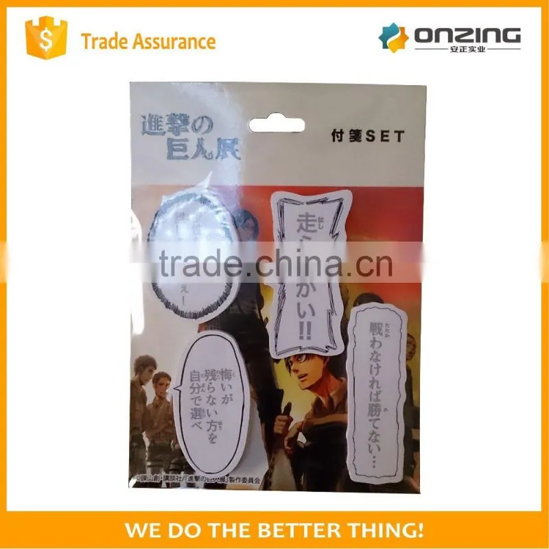 Popular type assorted custom die cut sticky notes