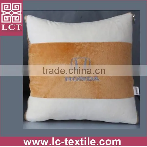 supply 2015 newest embroidery micro plush promotional car pillow with competitive prices and guaranteed quality(LCTP0105)