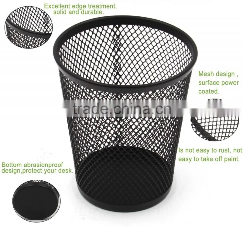 wholesale factory personalized metal mesh desktop pen holder