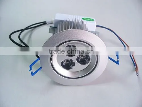 shen zhen high quality indoor lighting 3*3W led downlight