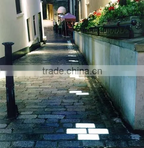 Outdoor landscape lamp flat glass brick 304Stainless Stell Ip67 RGB color changing led brick lights