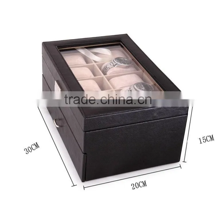 Newly 2layer for popular watch box luxury of wood