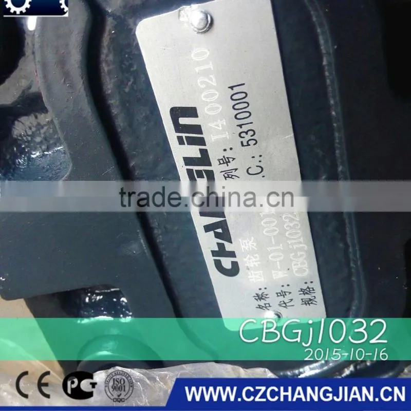 CHANGLIN 936 wheel loader gear pump CBGj1032,gear pump for CHANGLIN ZL50H loader