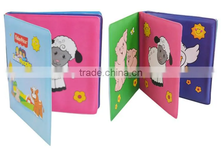 Popular harmless soft PVC waterproof baby bath book