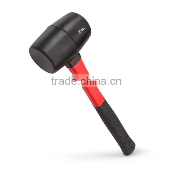 plastic mallet, rubber mallet hammer Fiberglass Handle Rubber Mallet, 16-Ounce
