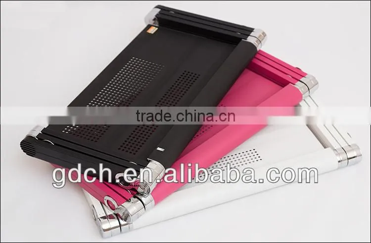 New products modern aluminium folding bedside computer stand with mouse pad