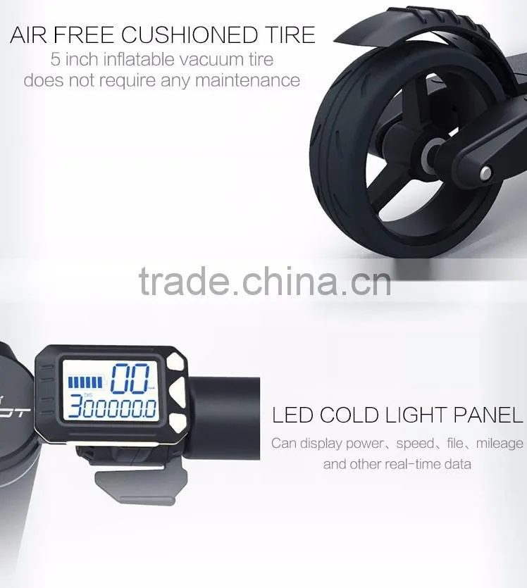 2016 New 5 inch foldable electric scooter carbon fiber road bike with led light