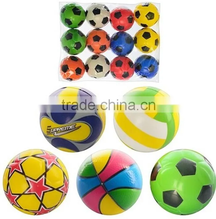 High quality children toy Soft anti stress ball,white Football PU foam Ball