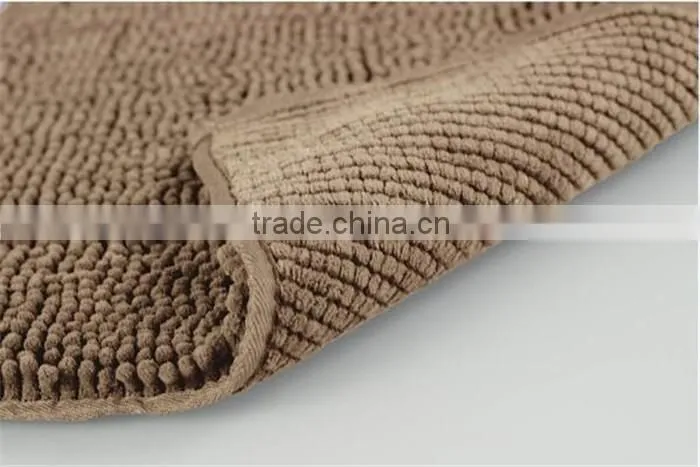short pile microfiber chenille bath rug