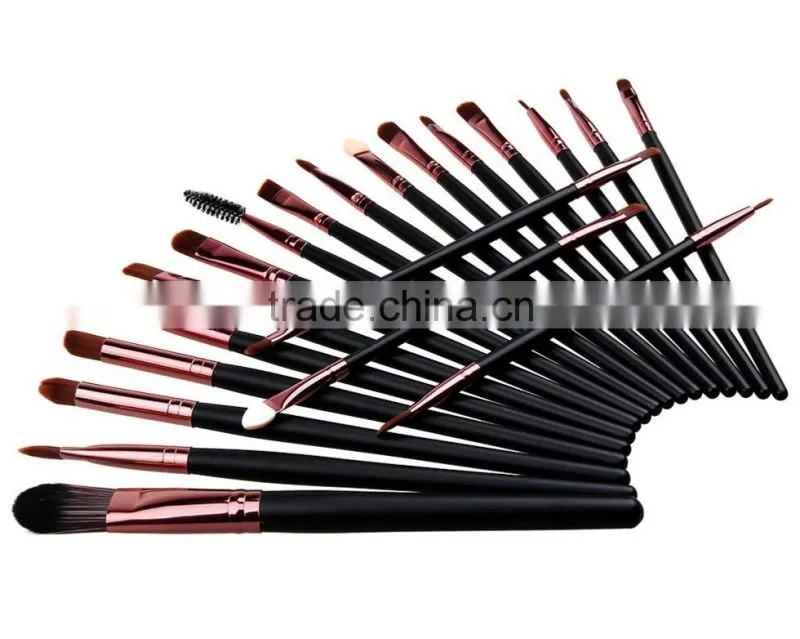 Newest 20pcs professional makeup brush set with black handle