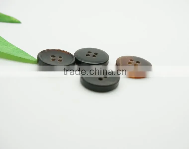 Real Natural Buffalo Horn Buttons for Formal Clothes Brown Buttons