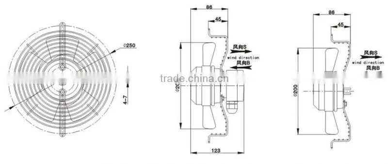 made in China 2" inline fan blower high quality