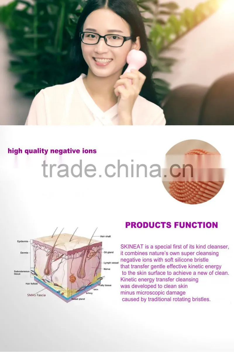 Wholesale Soft Facial Cleansing Brush Washing Face Silicone Cleansing Brush