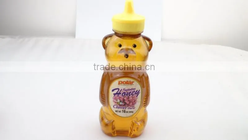 alternative imitation honey in glass bottle