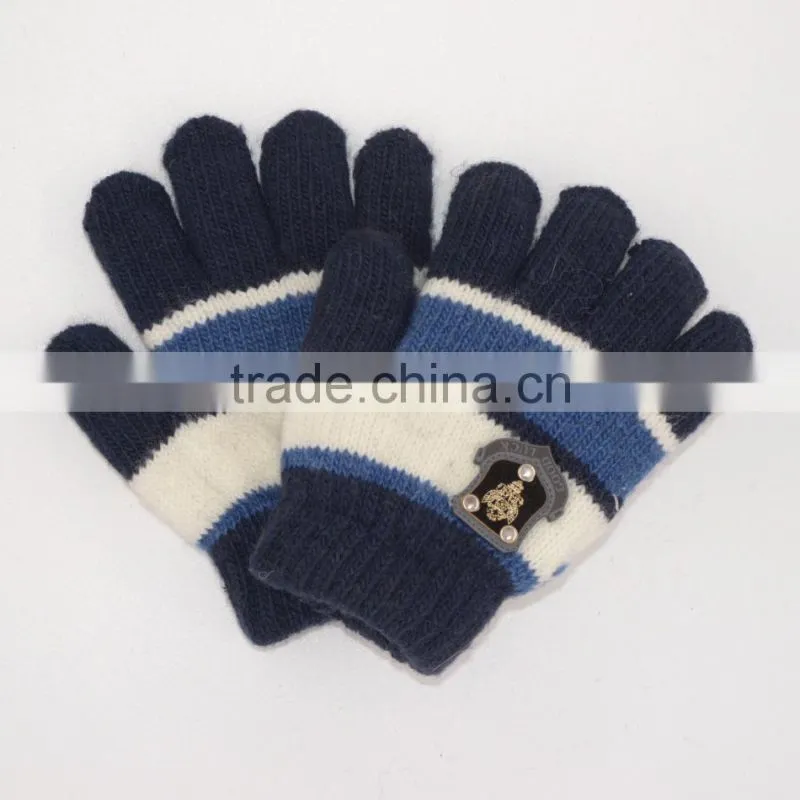 winter warm kid's knit gloves