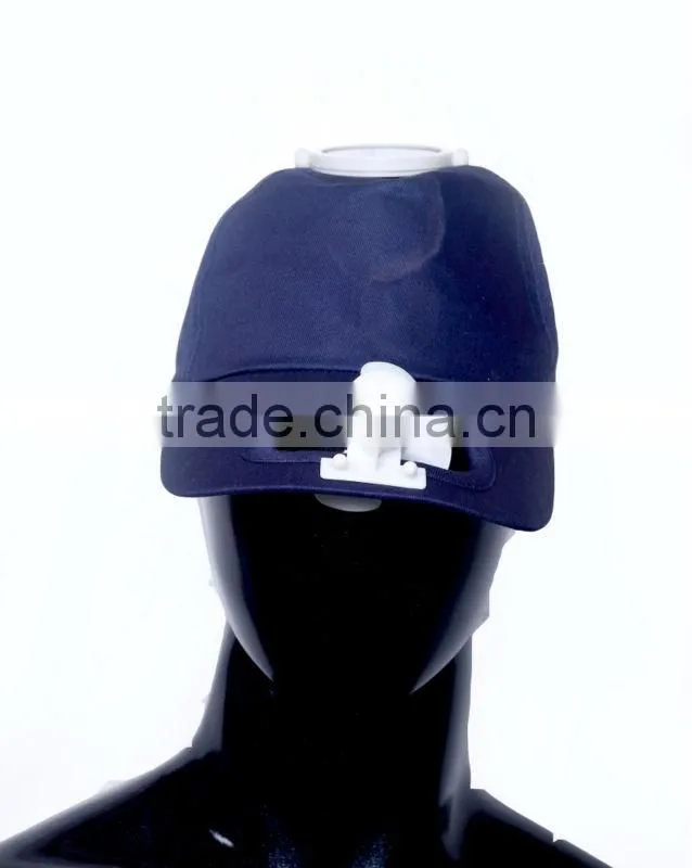 Factory direct sale low price novelty solar energy fan blue cool fishing hat