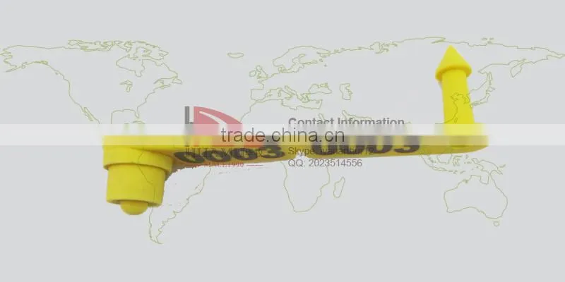 TPU sheep ear tag with yellow 41*15 mm