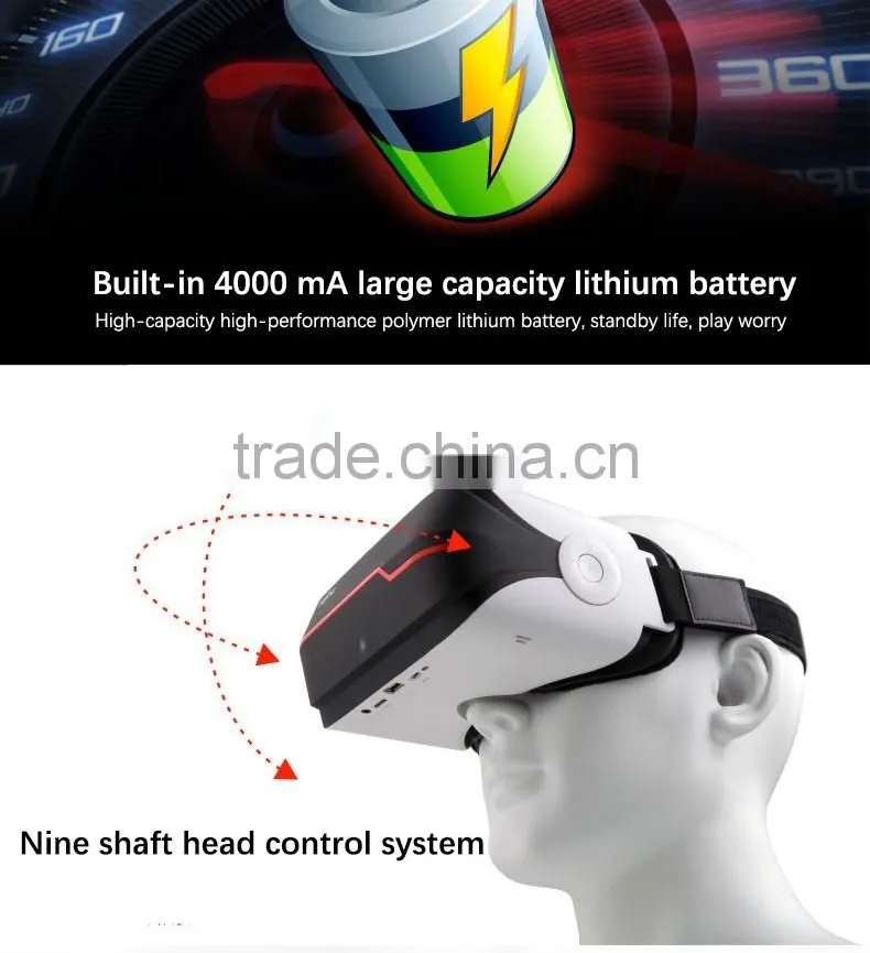 Wholesale VR Box 2.0 Virtual Reality 3D Glasses with Remote Controller & Bluetooth
