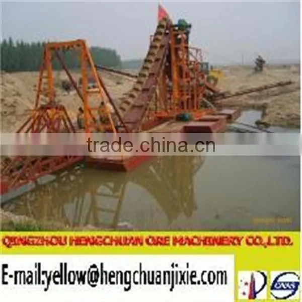 Iron ore bucket dredger