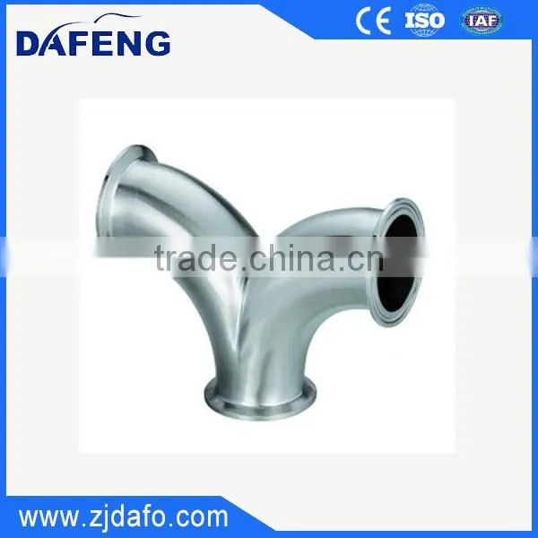 high quality sanitary stainless steel pipe fitting clamped tee