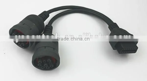 Deutsch splitter Y cable , OBD2 16pin Female to 2pcs J1939 9pin connector