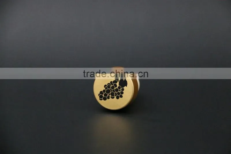 Gold aluminum cap with synthestic cork wine bottle stopper manufacturer