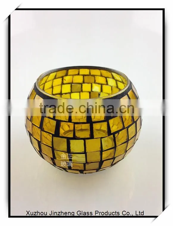 Wholesale family glass Mosaic candlestick