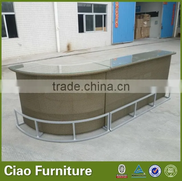 pe rattan bar table corner bar table