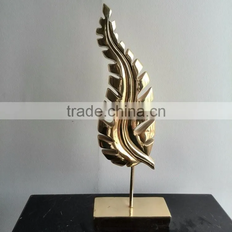 Resin art leaf statue decoration