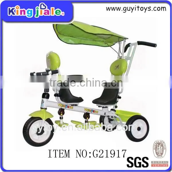 Double seat tricycle children pedal car