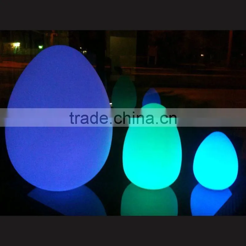 rechargeable color changing led egg shape lamp