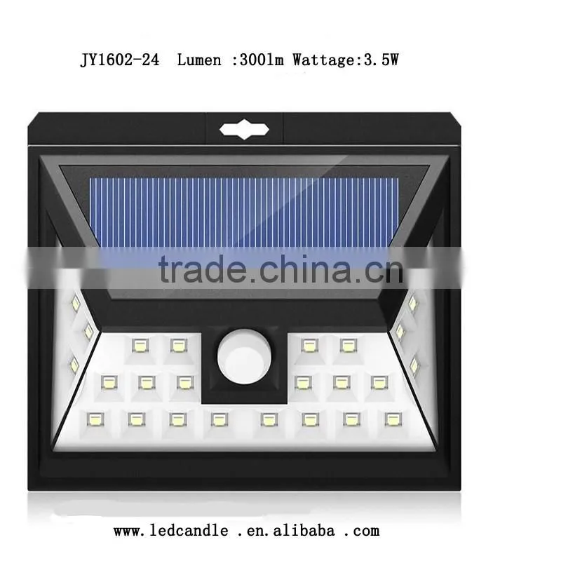24 LED led emergency light With 5 LEDs Both Side, 120 Degree Wide Angle Motion Sensor, Outdoor Waterproof Wall Lights for Patio
