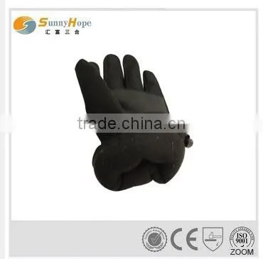 fashion full finger professional black ski gloves