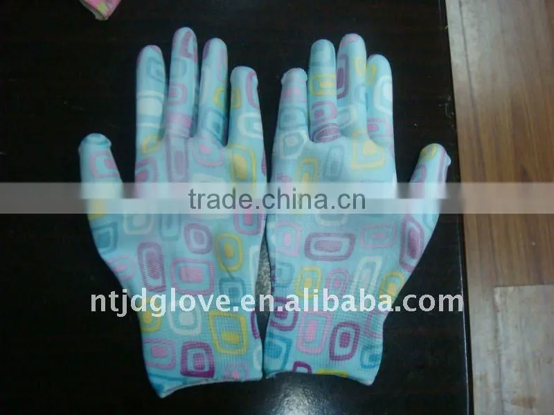 13G IMPRINT GARDEN PU GLOVE ( PALM COATED)