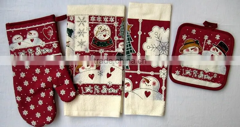 Christmas gifts Kichen Textlie Sets Apron sets Oven Glove sets Tea Towel Sets