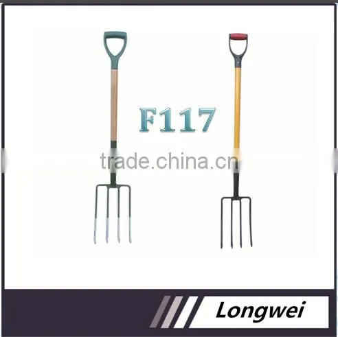 2015 hot selling steel garden digging Fork 117-1D
