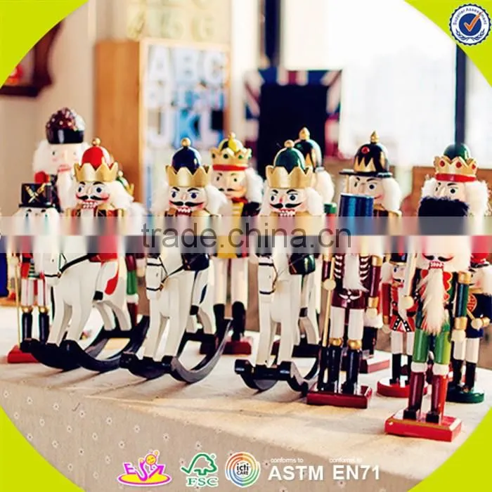 wholesale baby wooden colorful custom nutcracker, popular kids wooden nutcracker, fashion wooden custom nutcracker W02A006