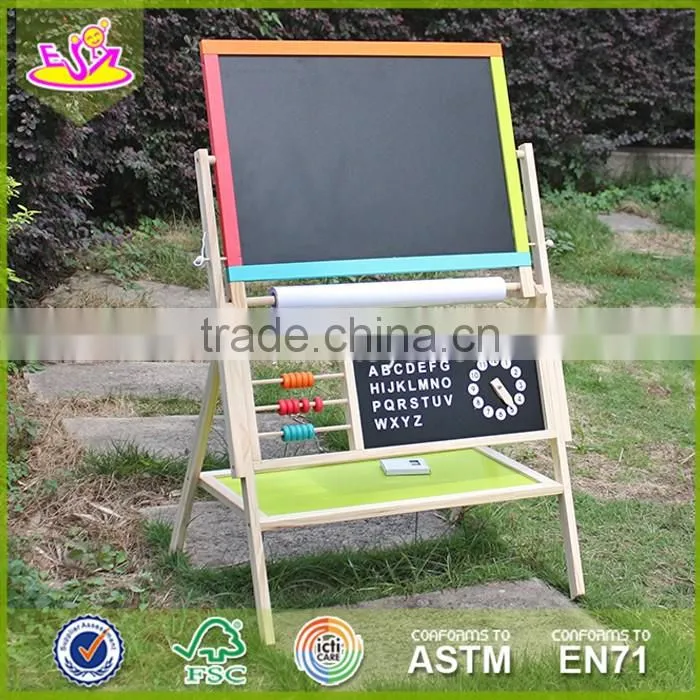 2017 New design wooden magnetic drawing board high quality wood kids drawing board best wood drawing board for toddlers W12B103