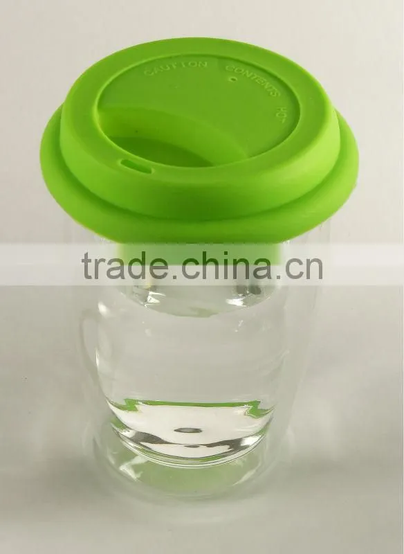 double wall wine glass with lid