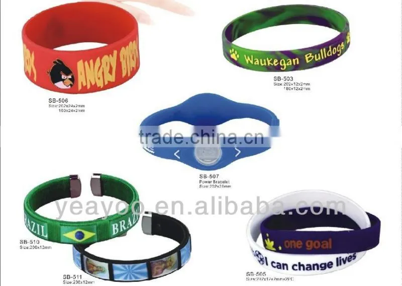 Promotional country flags silicone bracelet