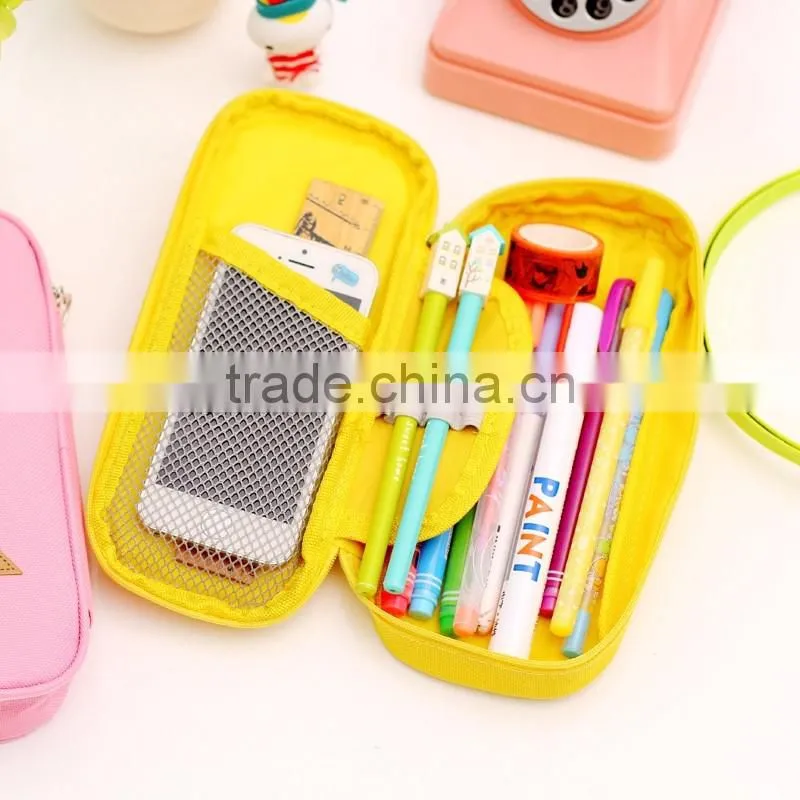 china suppliers cheap canvas pencil case school pencil box with zipper