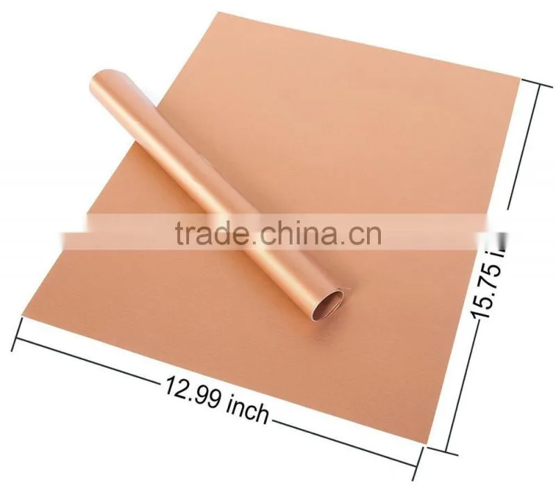 PTFE Coated Non-stick BBQ Sheet Mat Copper Grill Mat