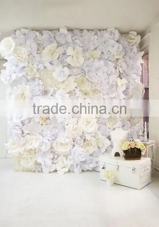 2017 New artificial wedding silk large rose flower wall