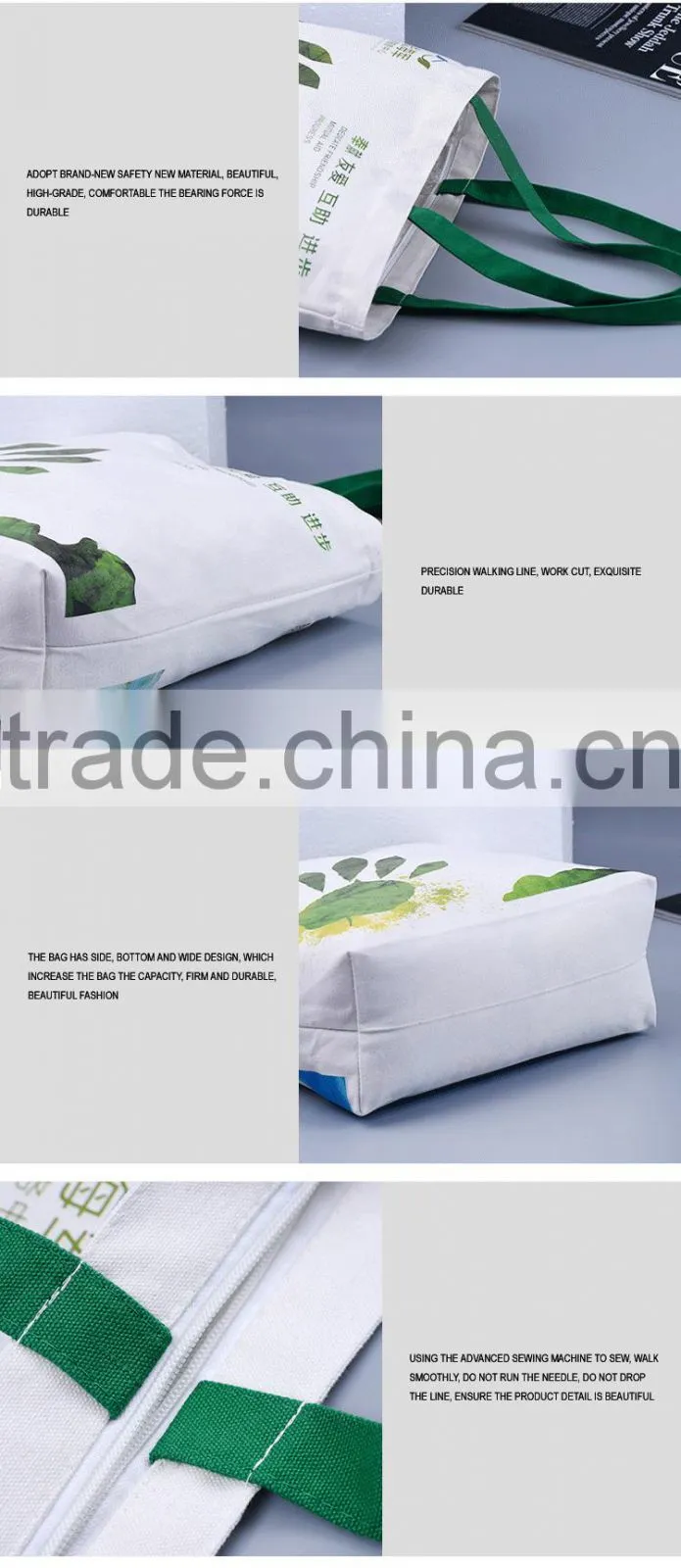 hot sell custom cotton shopping bag , eco tote bag wholesale