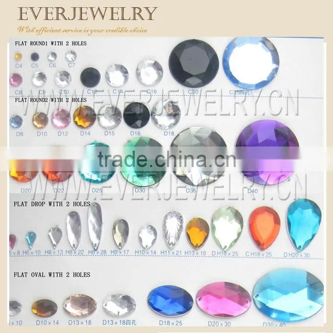 crystal color acrylic rhinestone