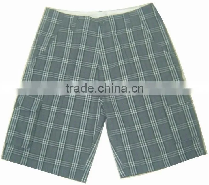 Summer In-Stock Mens Check Bermuda Stocks BU-090A