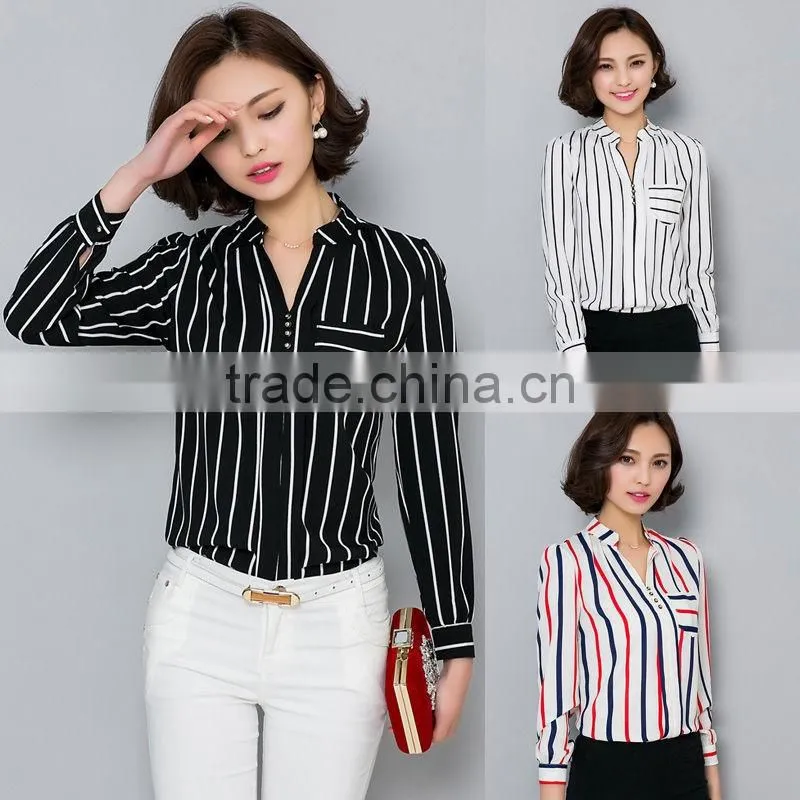 Women's Scarf Collar V Neck Short Sleeve Slim Casual Blouse